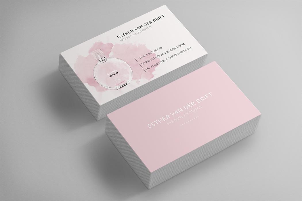 Business card for a fashion illustrator - image 7 - student project