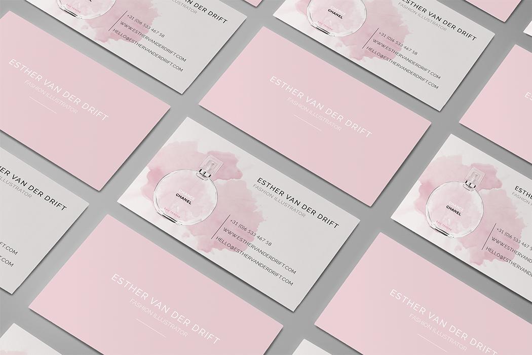 Business card for a fashion illustrator - image 8 - student project