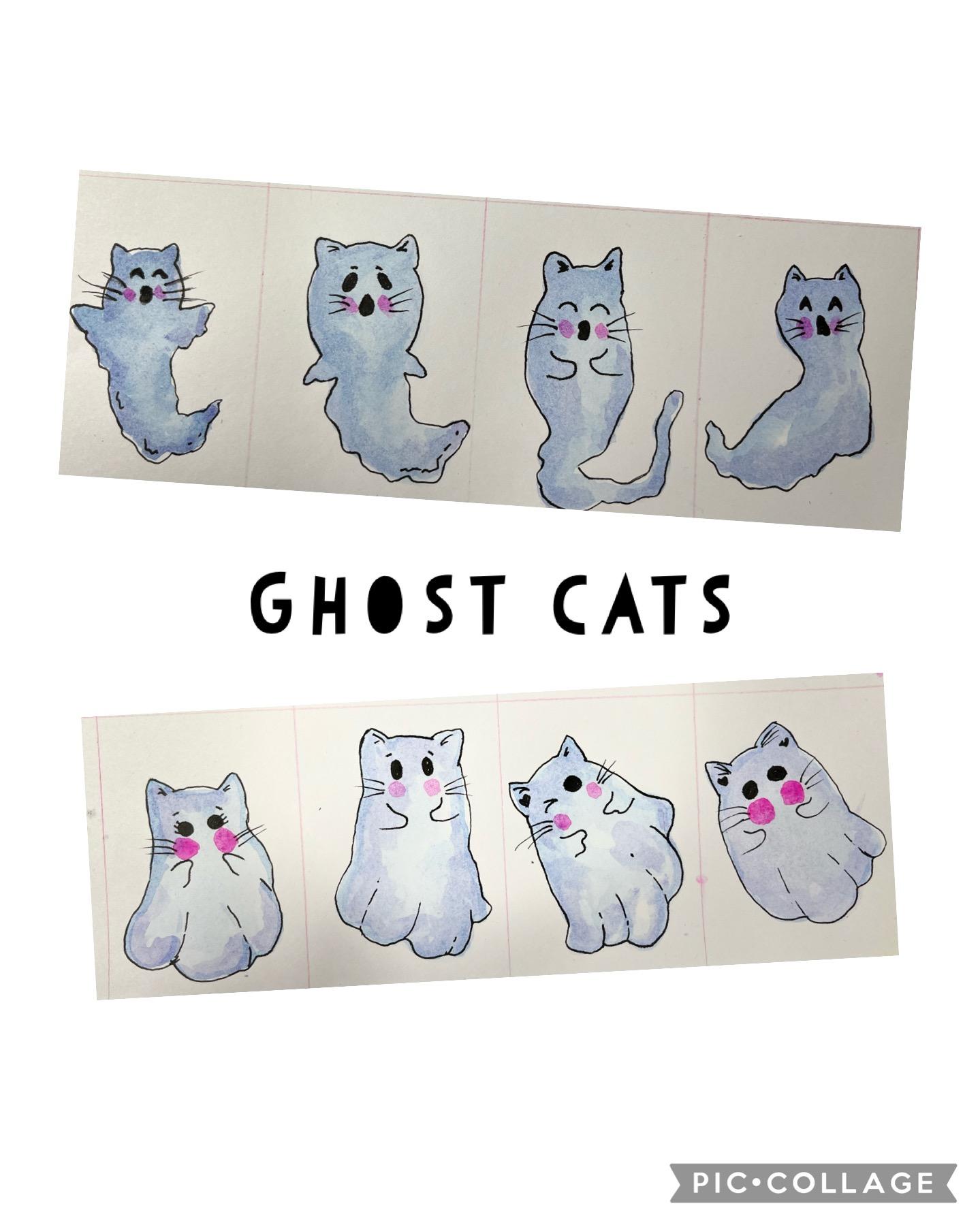 Ghost Cat ATCs - image 1 - student project