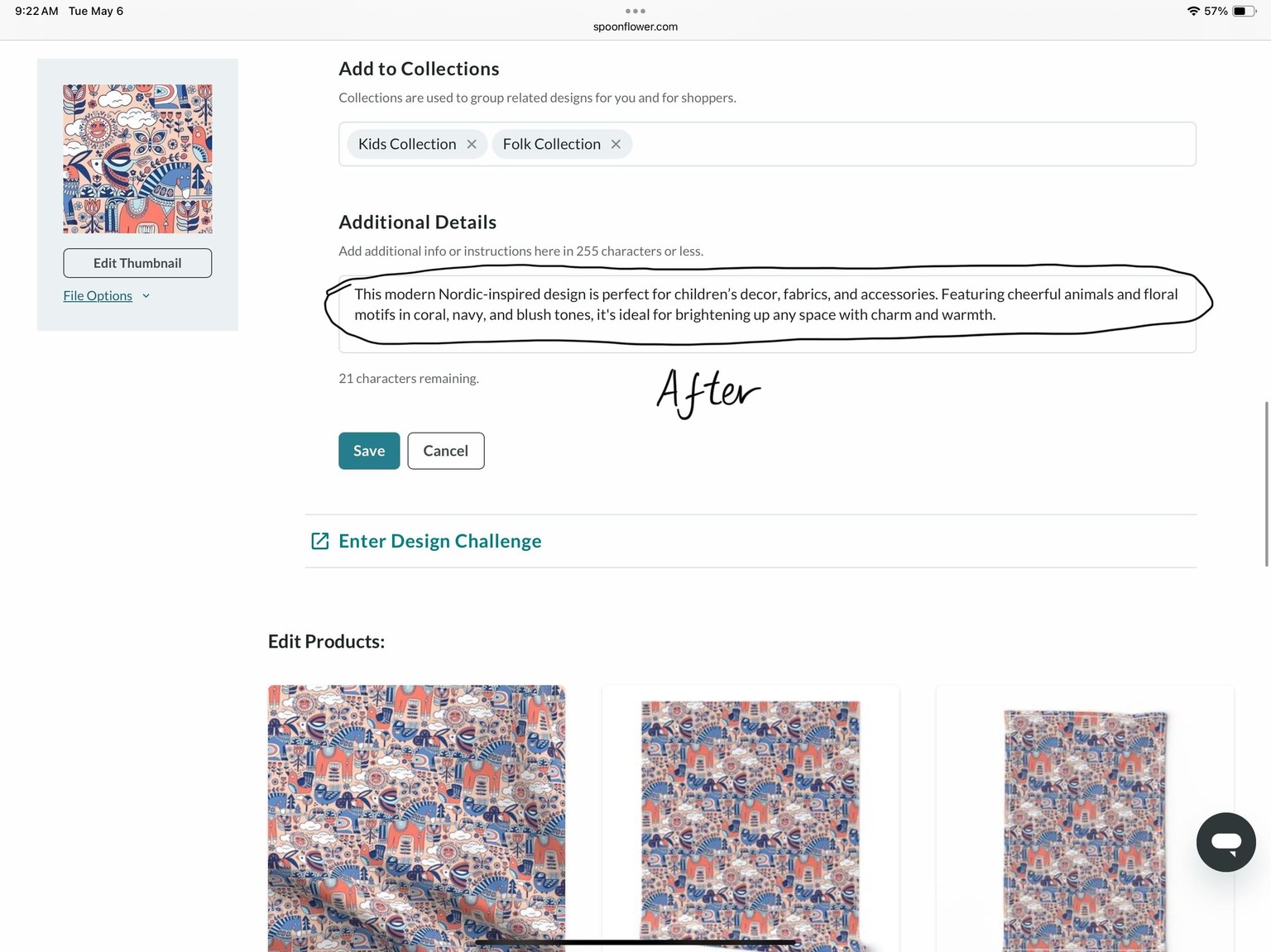 Updating my old Spoonflower Scandinavian Design for kids - image 5 - student project