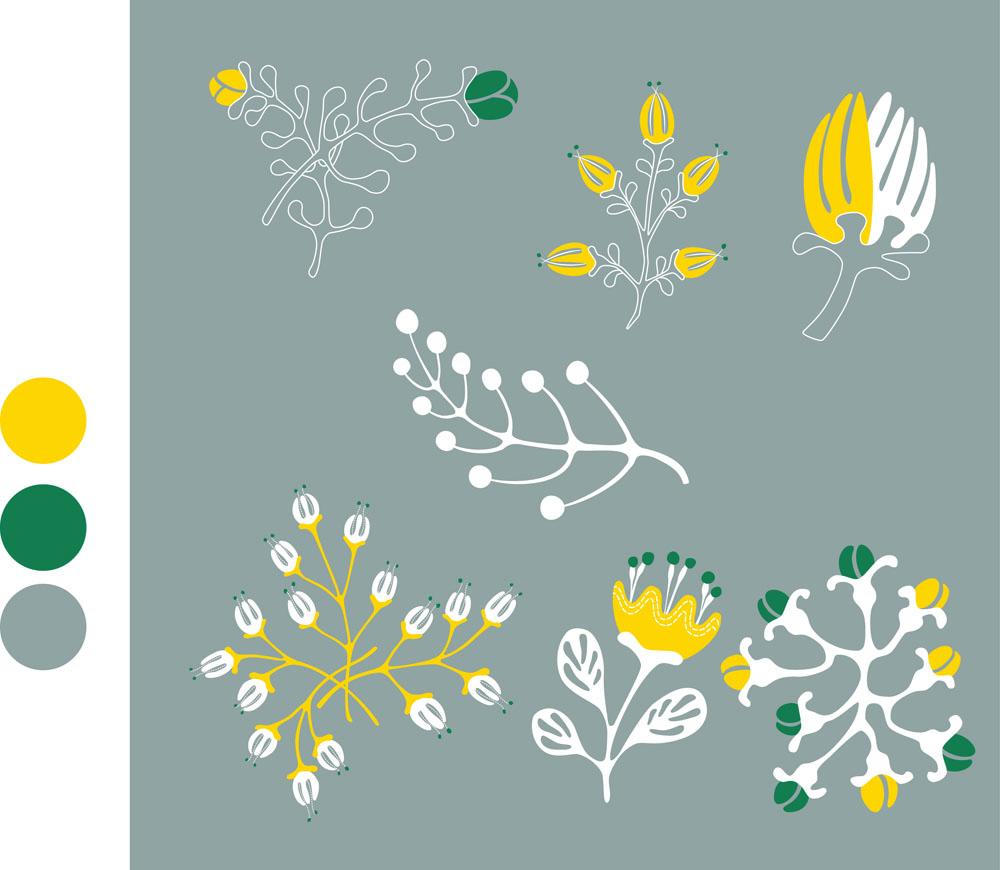 Floral Pattern Design Set - image 2 - student project