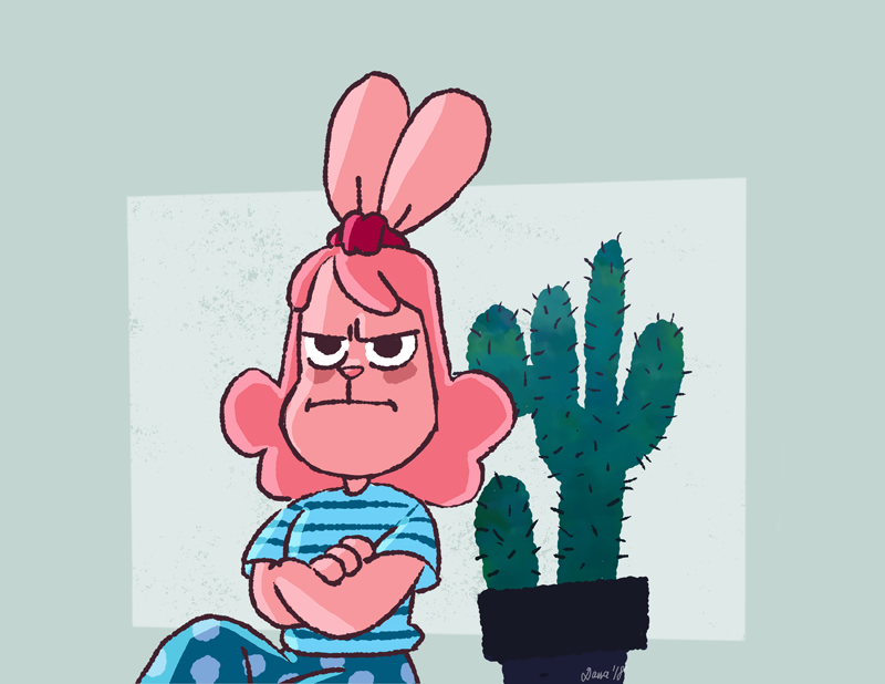 Annoyed Bunny & Cactus - image 7 - student project
