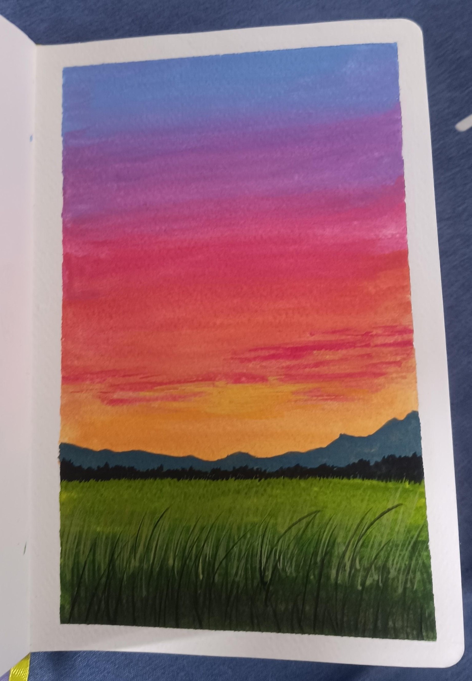 Discover Gouache - Learn to Paint Dreamy Sunsets and Meadows - image 1 - student project