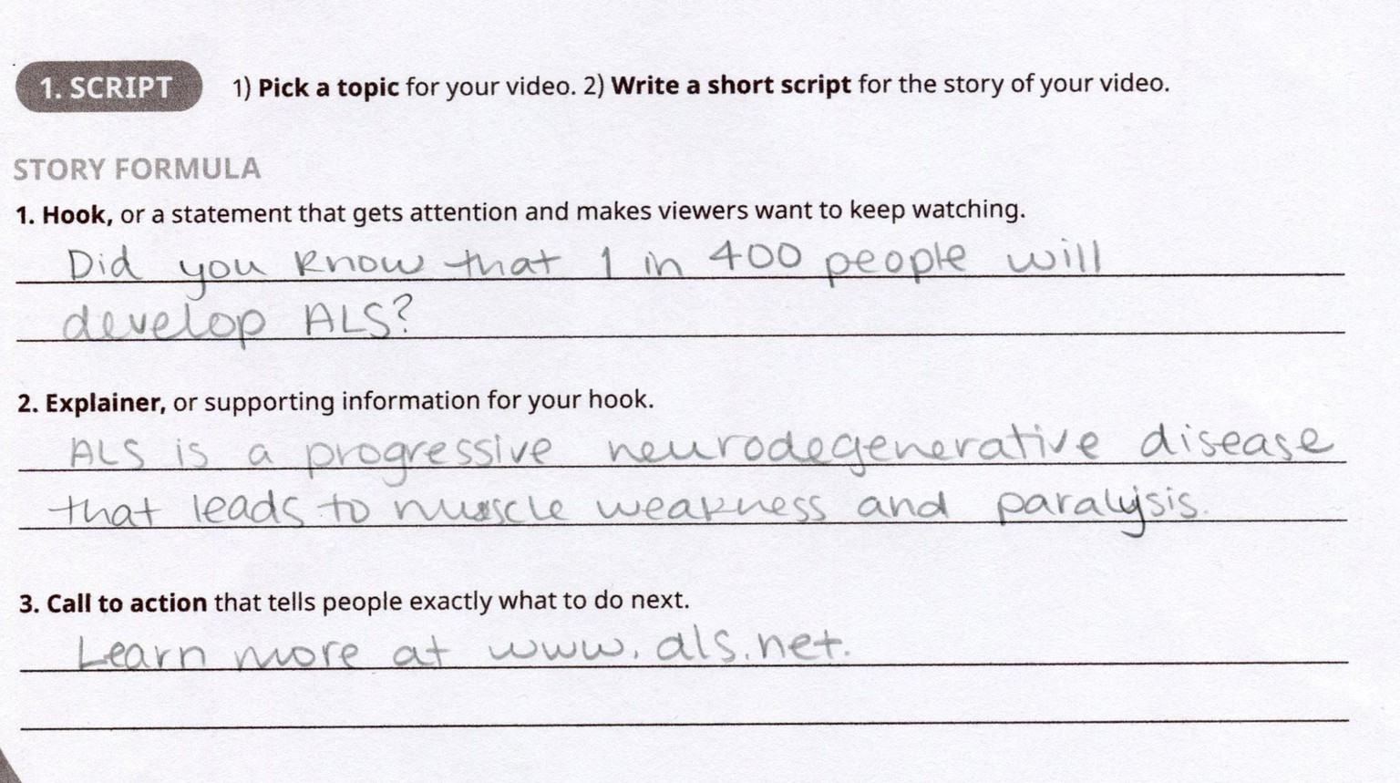 ALS Educational Video Project - image 1 - student project