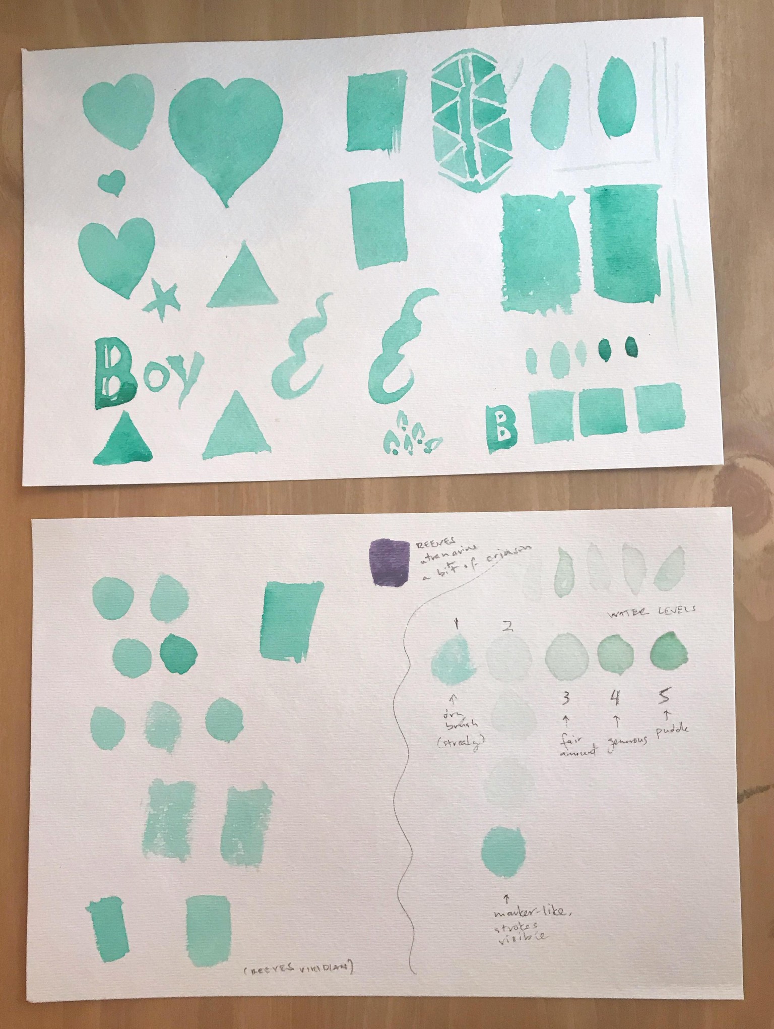Watercolor practice sheets - image 4 - student project