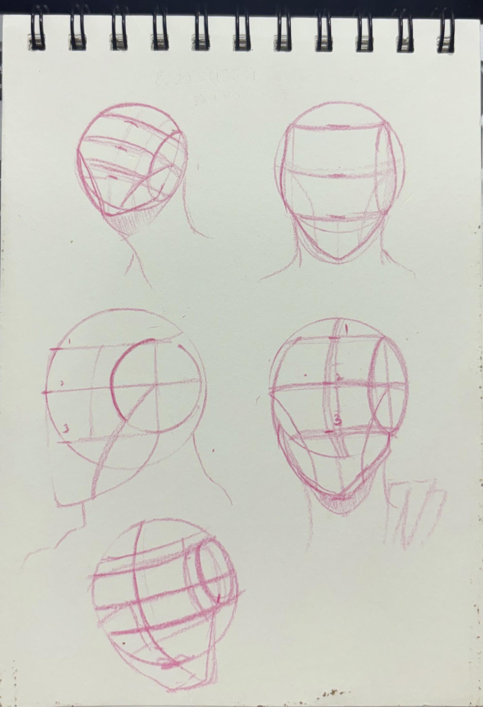 The heads with the help of loomis method - image 1 - student project