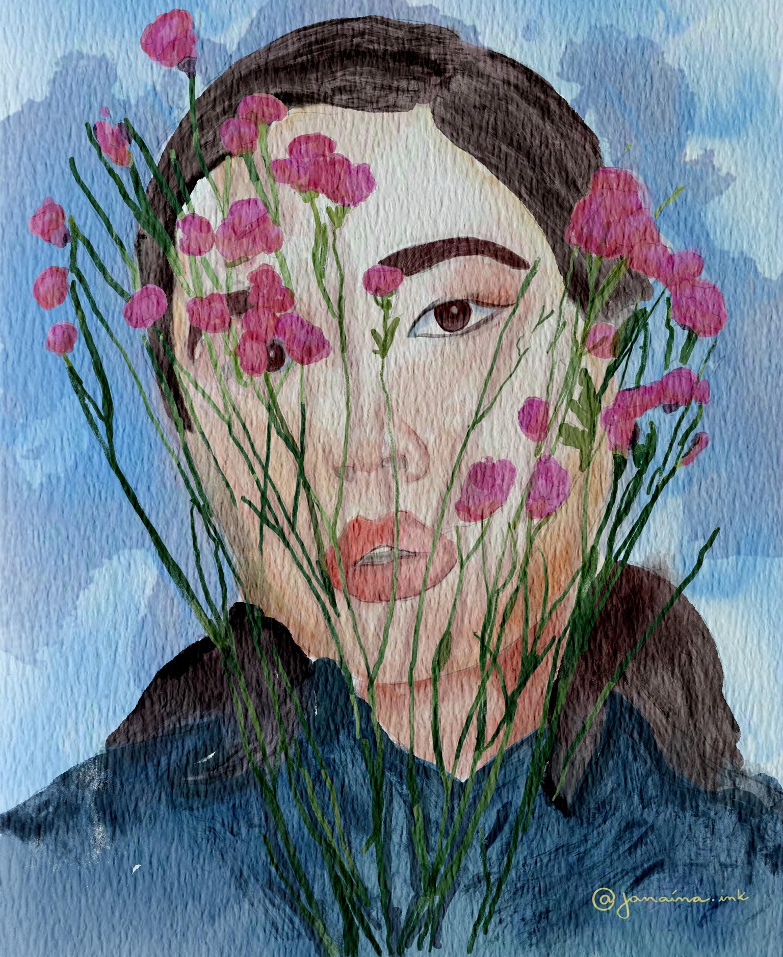 Girl With flowers - image 1 - student project