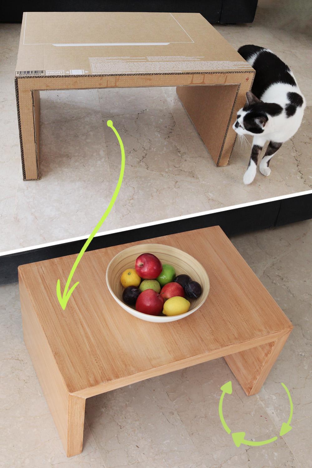Coffee table made from cardboard - image 1 - student project