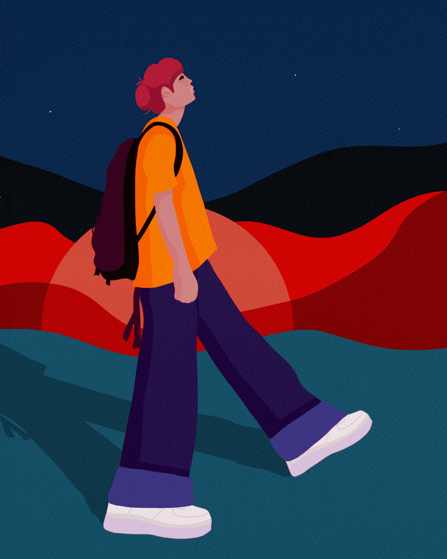 Art reaveal video of my flat illustration - image 3 - student project