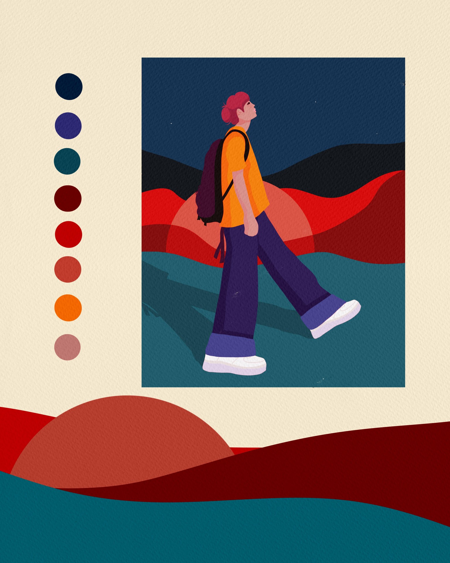 Art reaveal video of my flat illustration - image 2 - student project