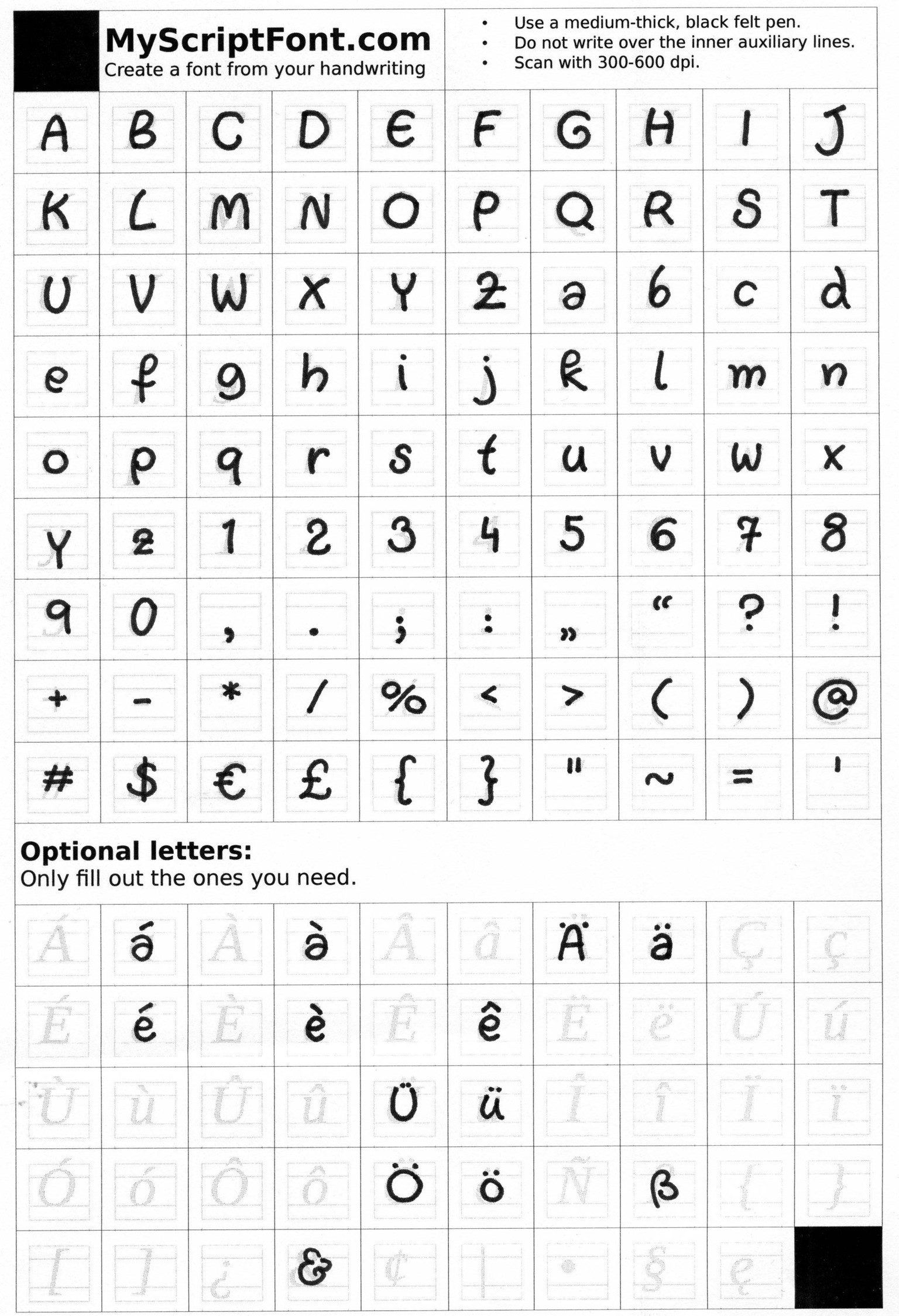 It's Tropical! Creating a font from my handwriting.  - image 1 - student project
