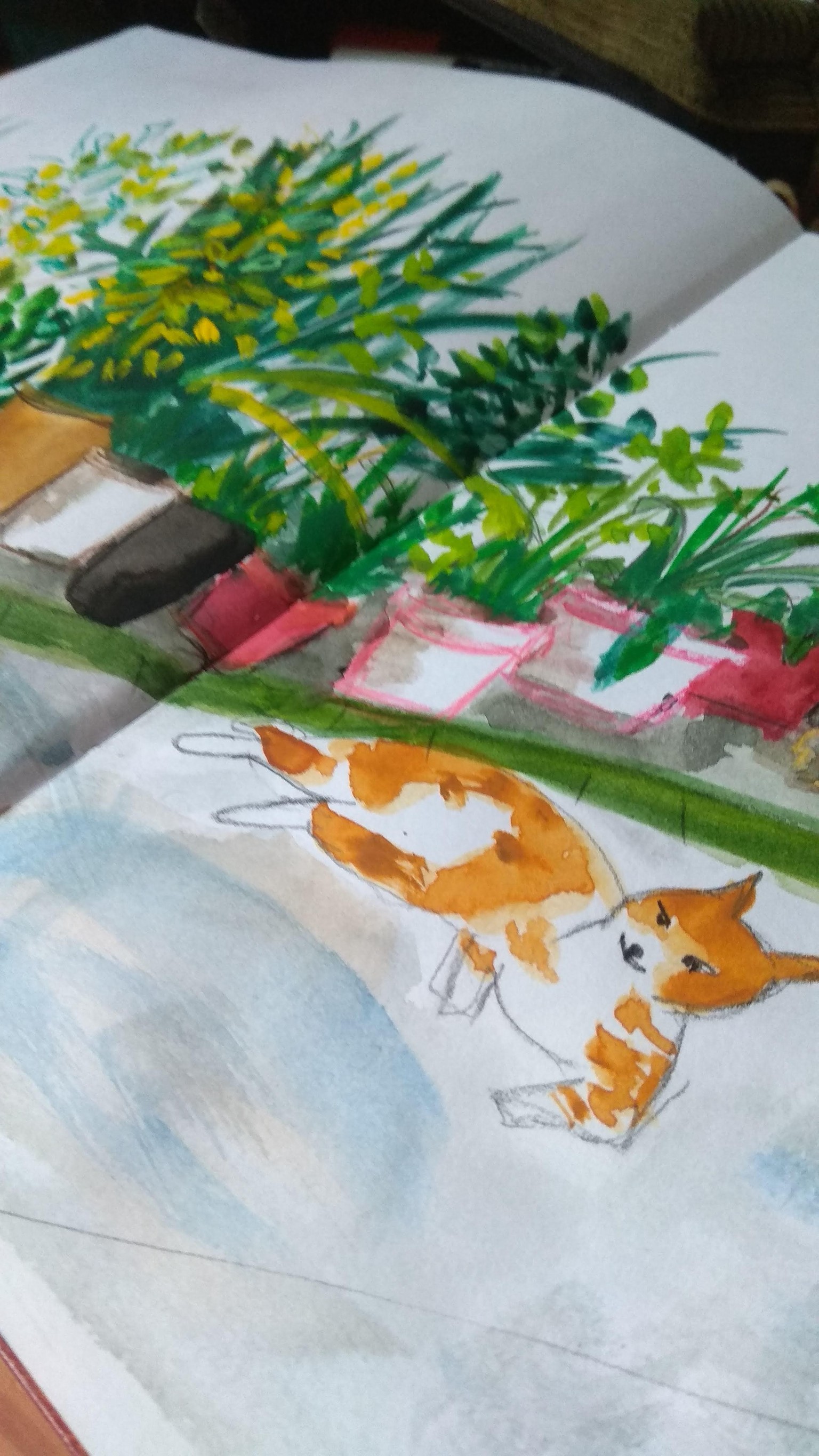 Sketching Plants with Mixed Media Art Supplies - image 7 - student project