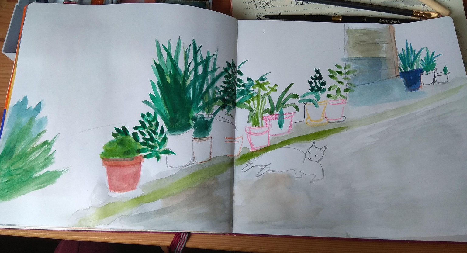 Sketching Plants with Mixed Media Art Supplies - image 1 - student project