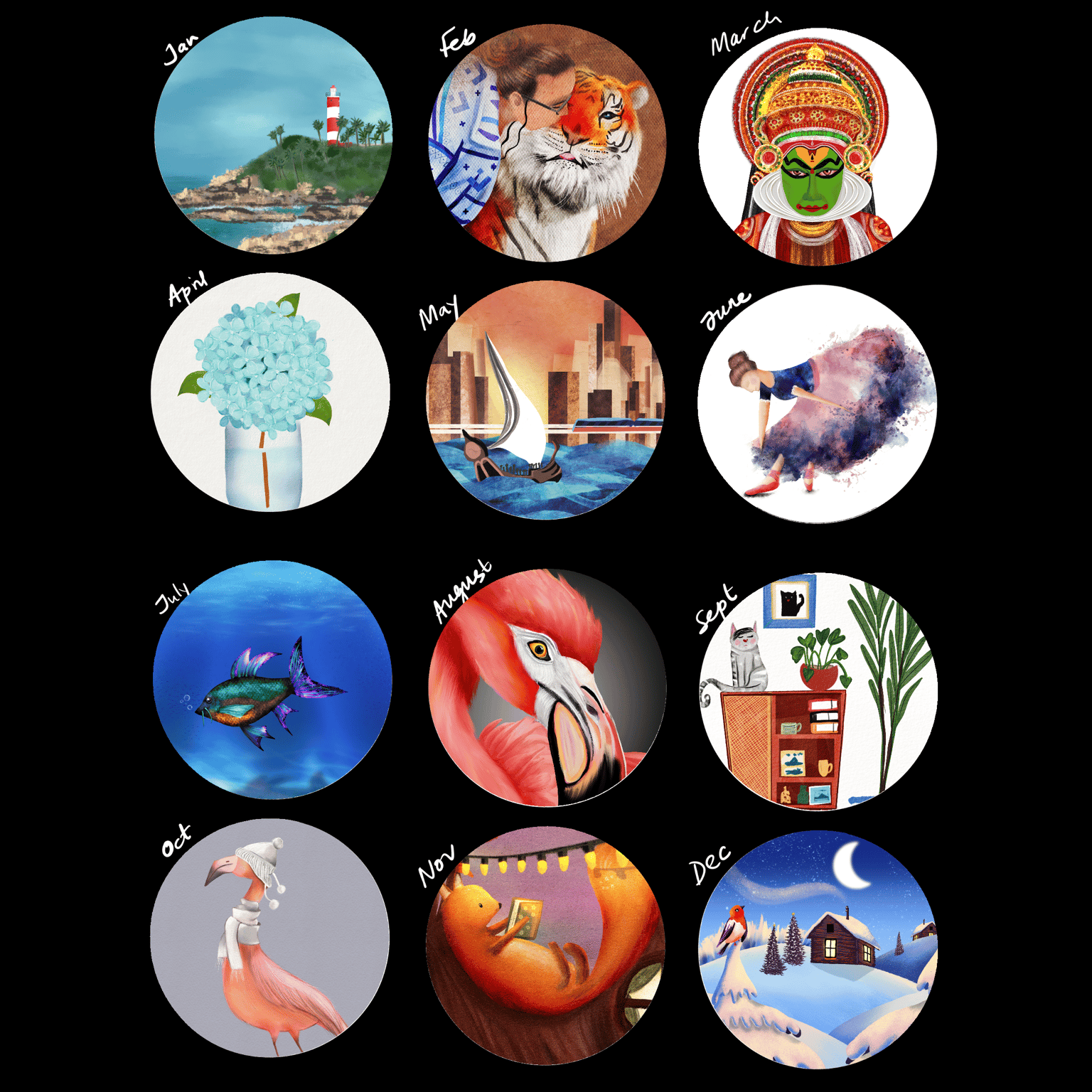 Creating Calendars : Design and Print Personalized Calendars on Procreate - image 1 - student project