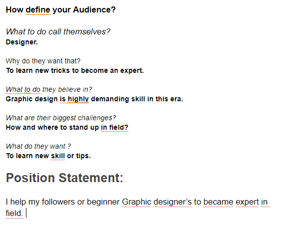 Define your audience ? - image 1 - student project