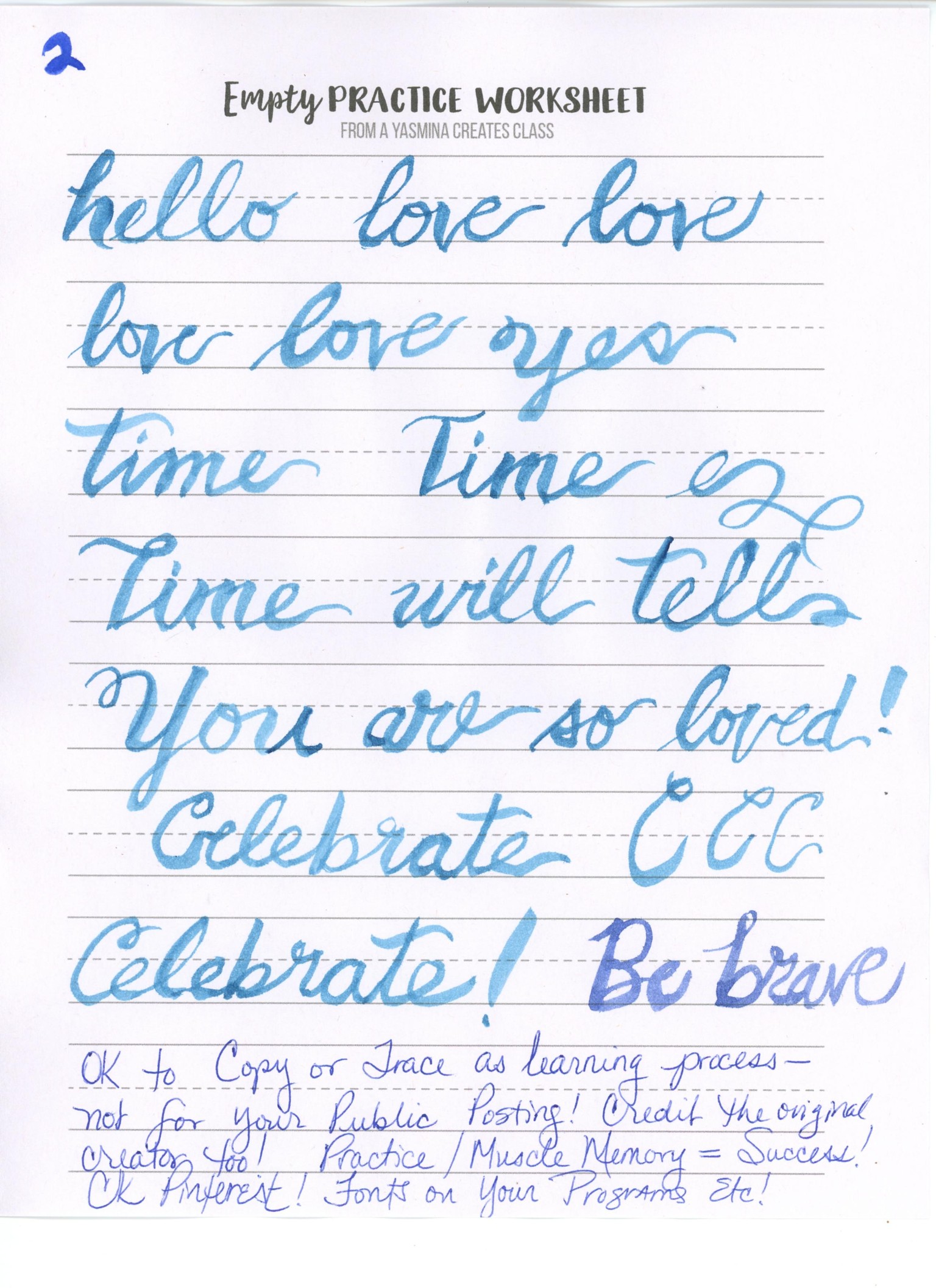 Beginner Modern Calligraphy - image 4 - student project