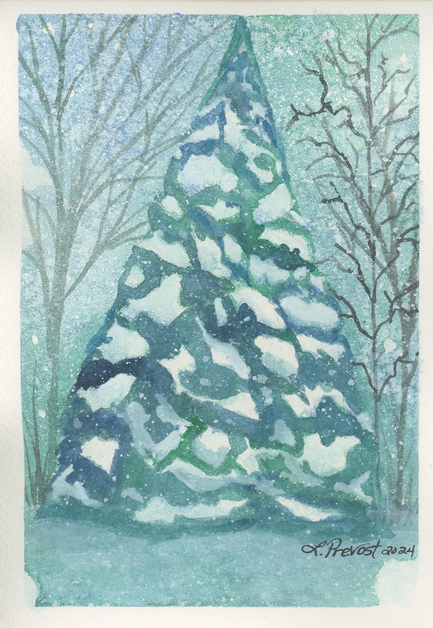 Snowy winter trees - image 1 - student project