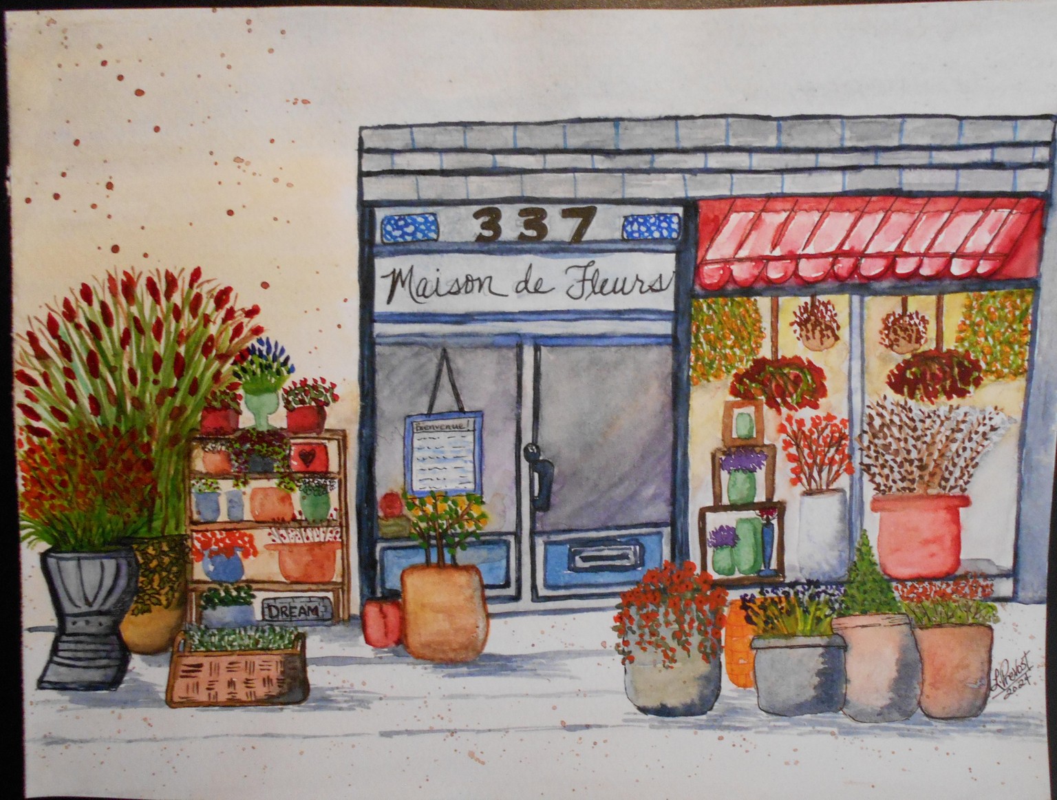 Expressive Watercolor illustration: A Flower shop ! Jyotsna Pippal - image 7 - student project