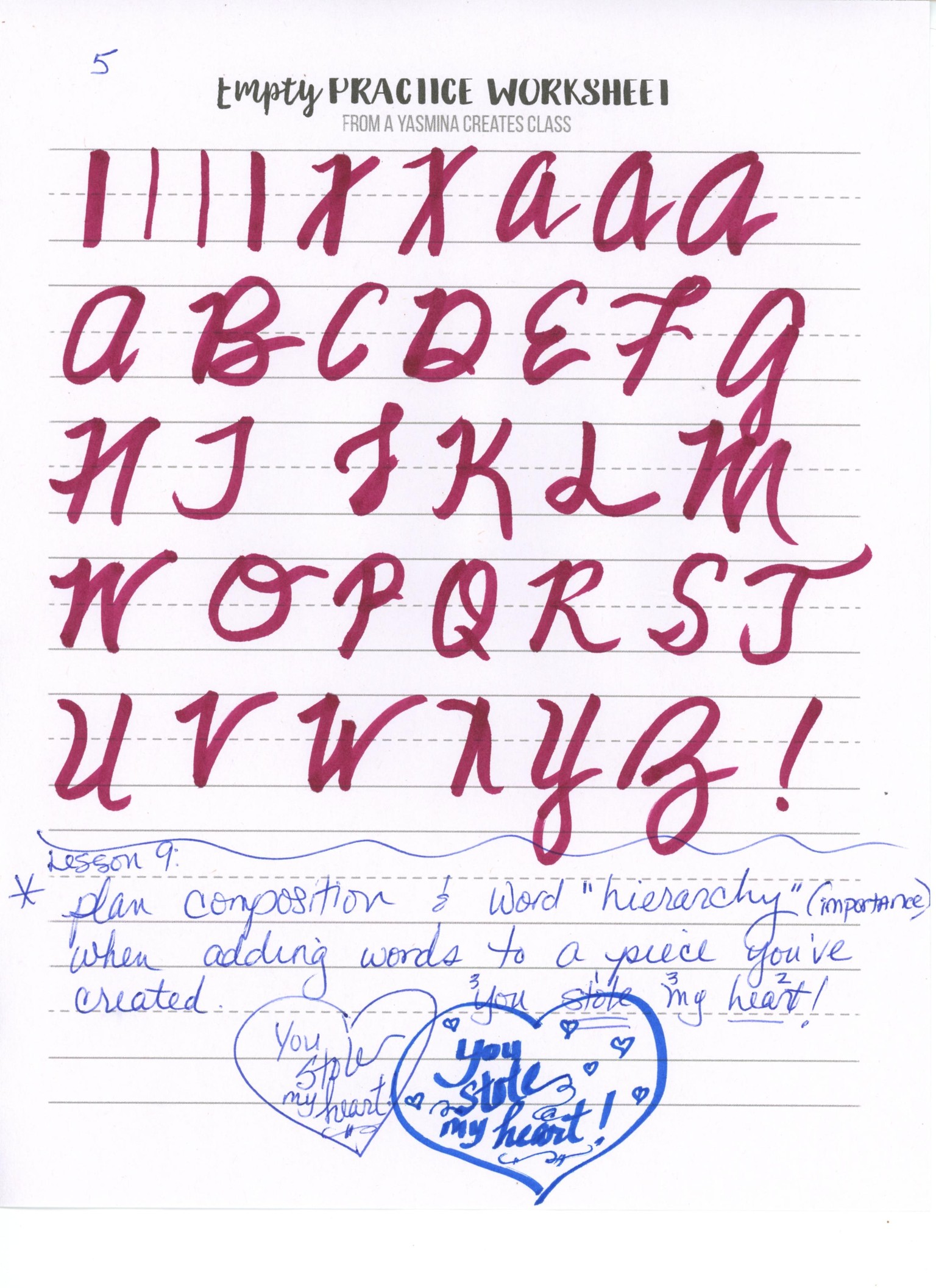 Beginner Modern Calligraphy - image 2 - student project
