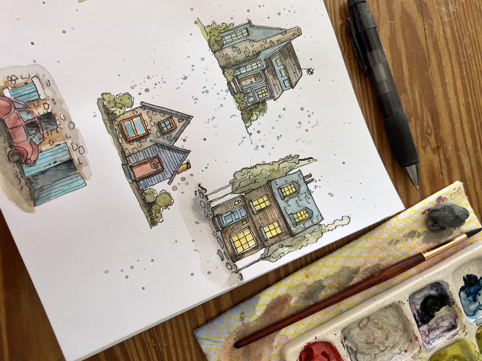 cottages sketchbook - image 4 - student project