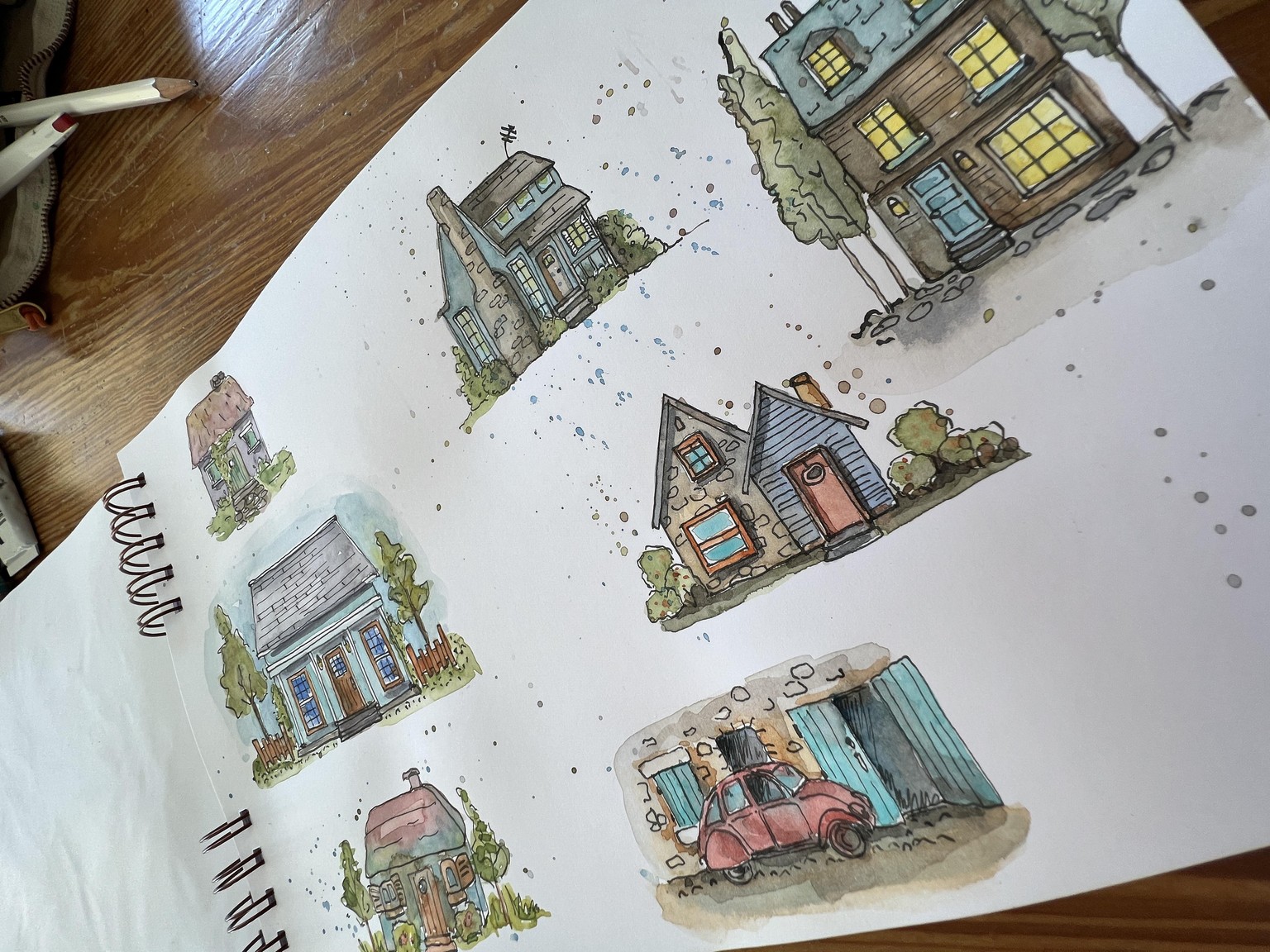cottages sketchbook - image 6 - student project