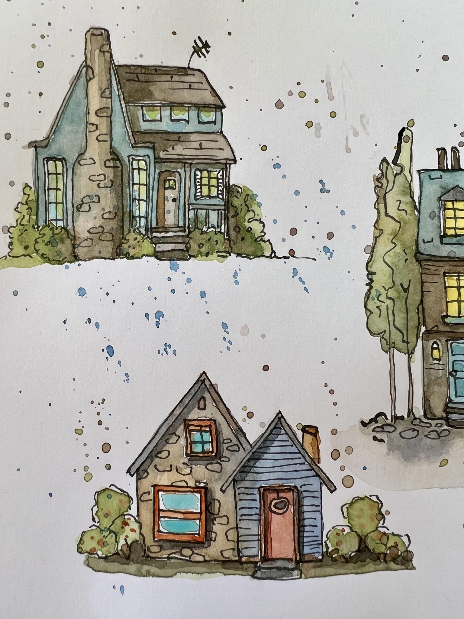 cottages sketchbook - image 5 - student project