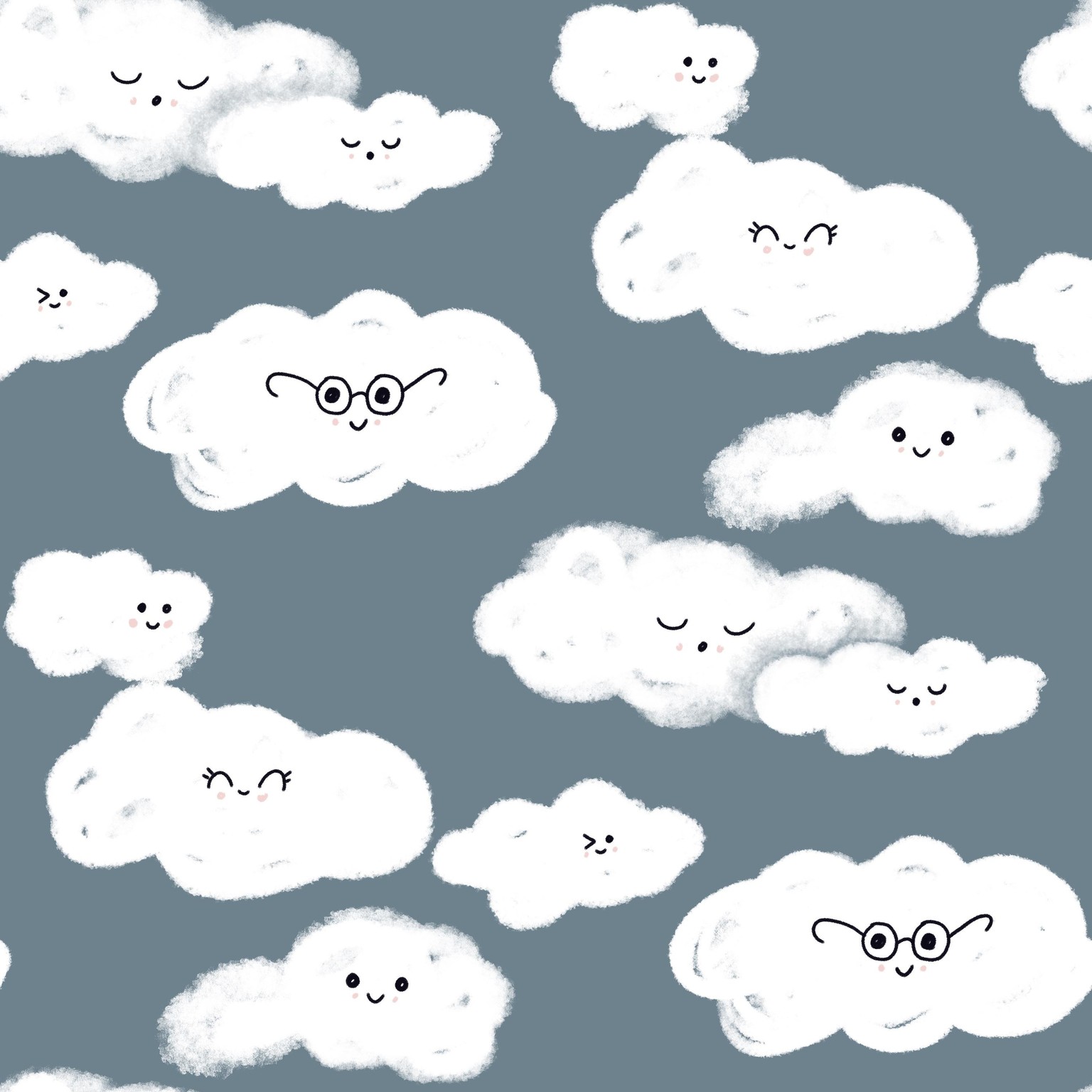 Cute Clouds Pattern - image 1 - student project