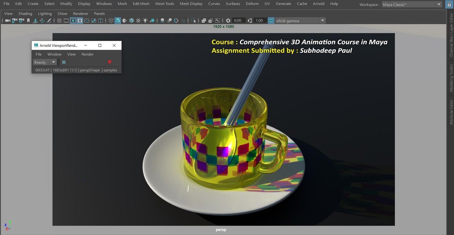 3D Modeling, Lighting, Shading, Texturing and Title Animation in Maya - image 4 - student project
