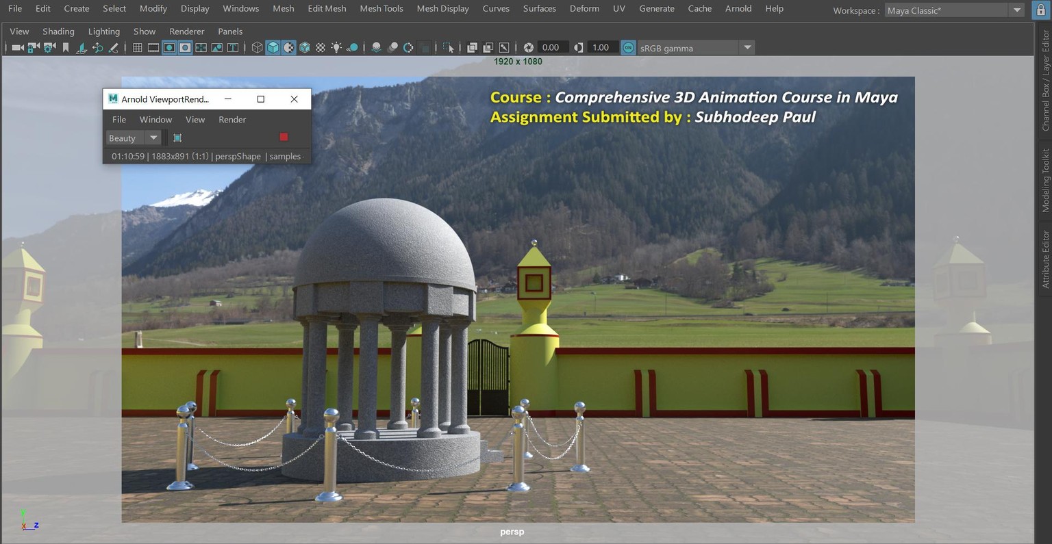 3D Modeling, Lighting, Shading, Texturing and Title Animation in Maya - image 2 - student project