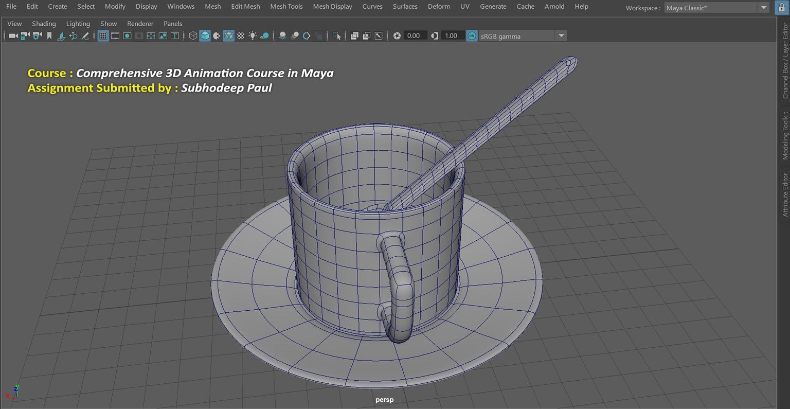 3D Modeling, Lighting, Shading, Texturing and Title Animation in Maya - image 1 - student project