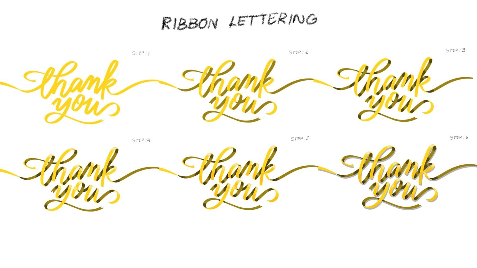 Ribbon Lettering -