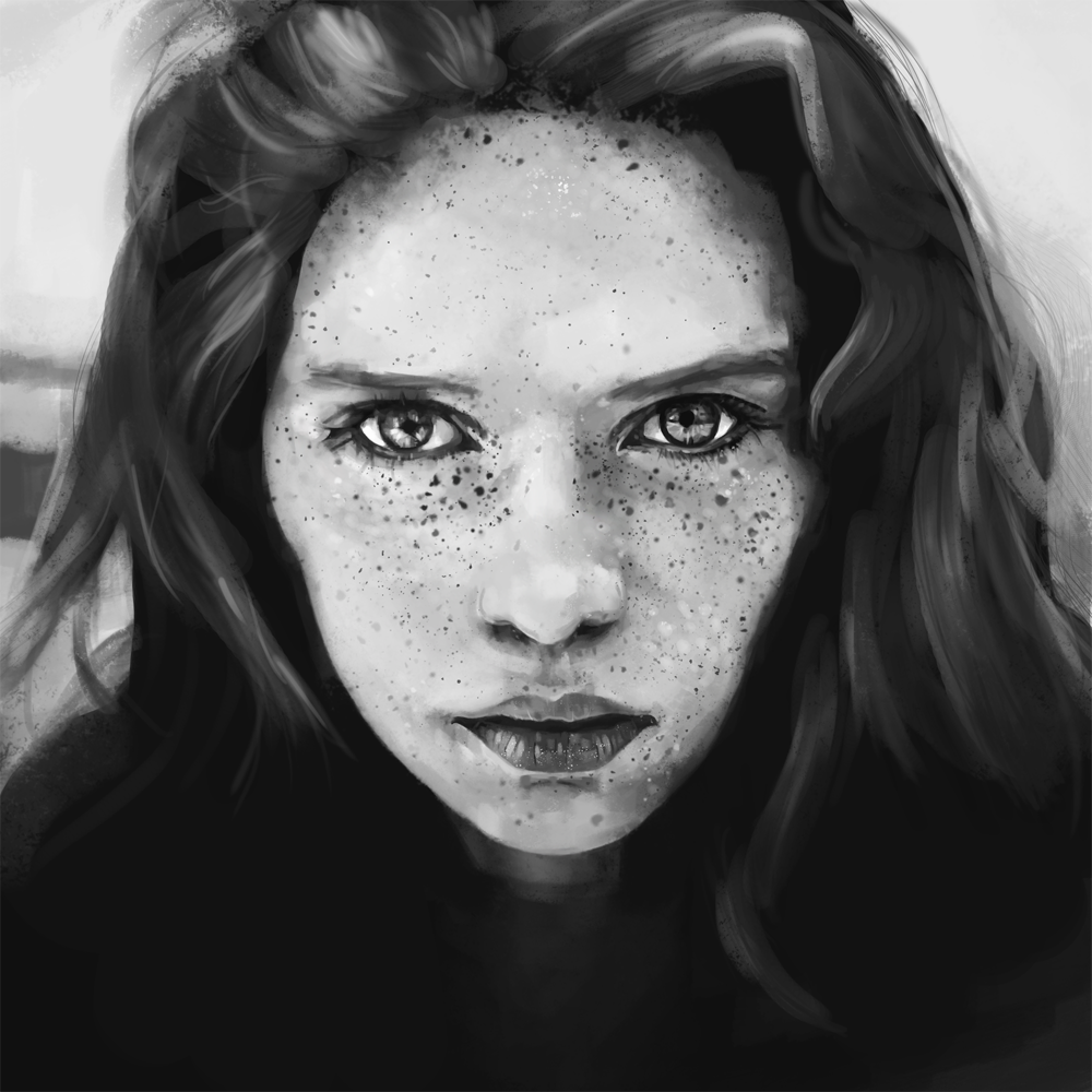 Digital Portrait of a Freckled Girl - image 6 - student project