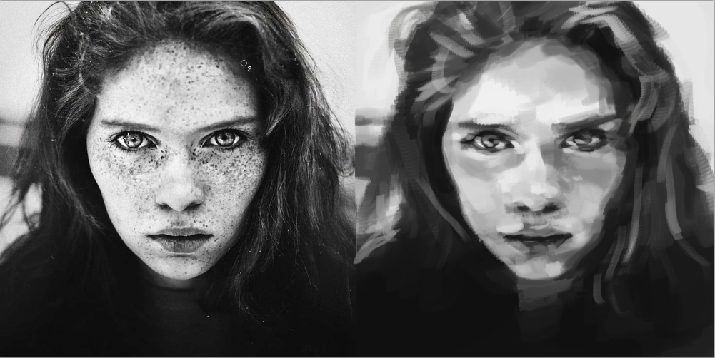 Digital Portrait of a Freckled Girl - image 4 - student project