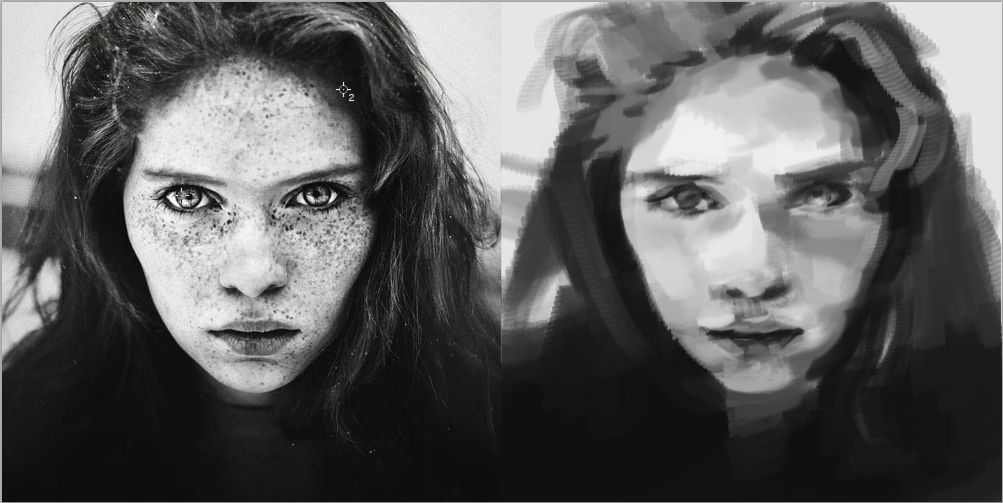 Digital Portrait of a Freckled Girl - image 3 - student project