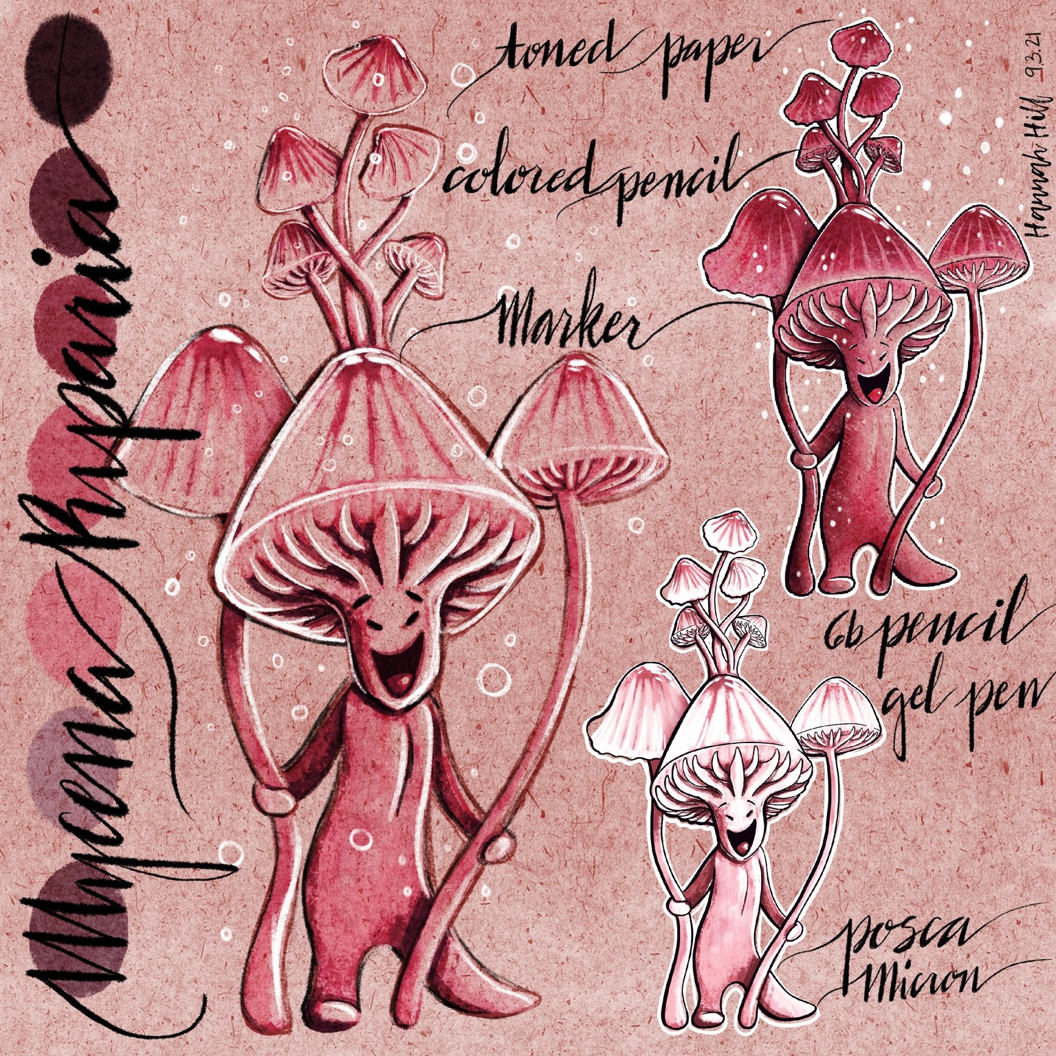Mycena Riparia - Mushroom Character - image 1 - student project