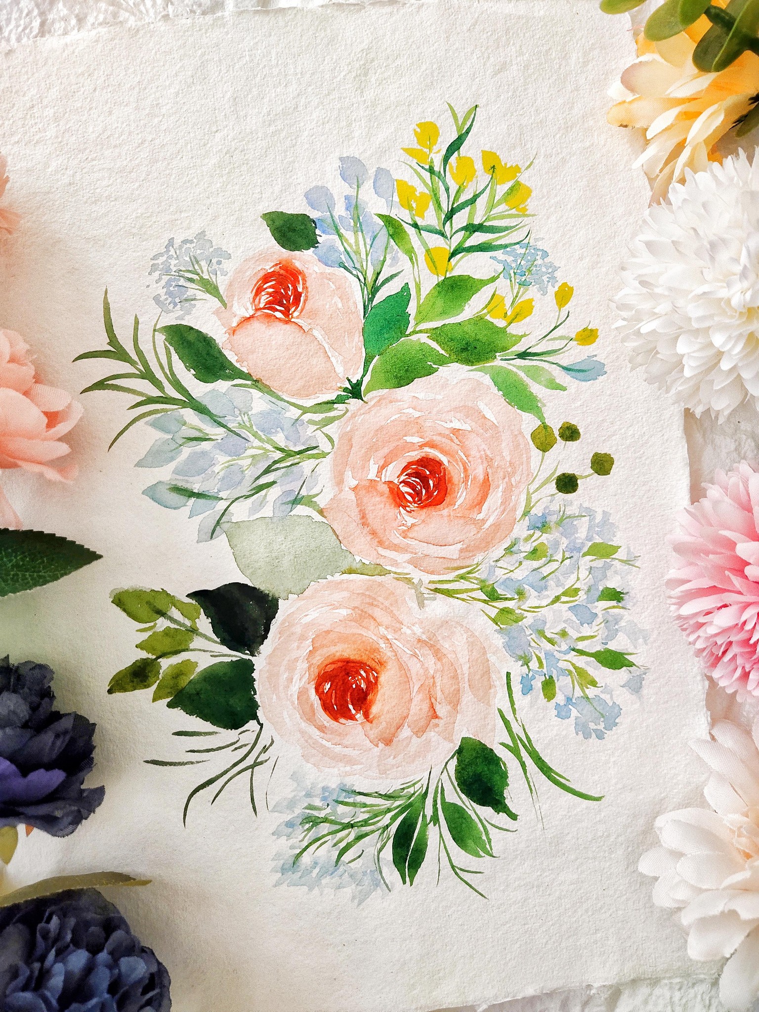 Mega Class for Painting Loose Roses - image 1 - student project