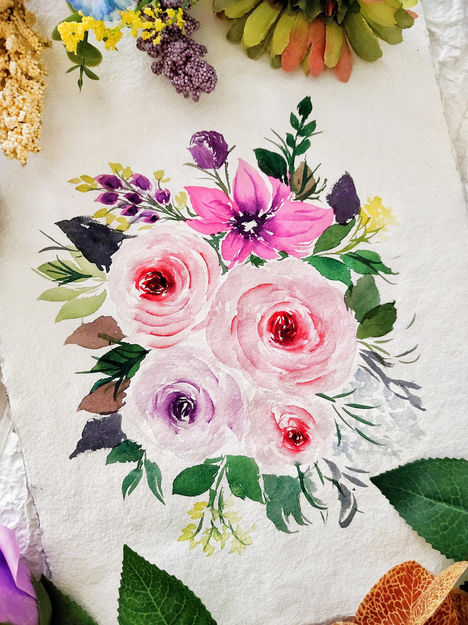 Mega Class for Painting Loose Roses - image 3 - student project