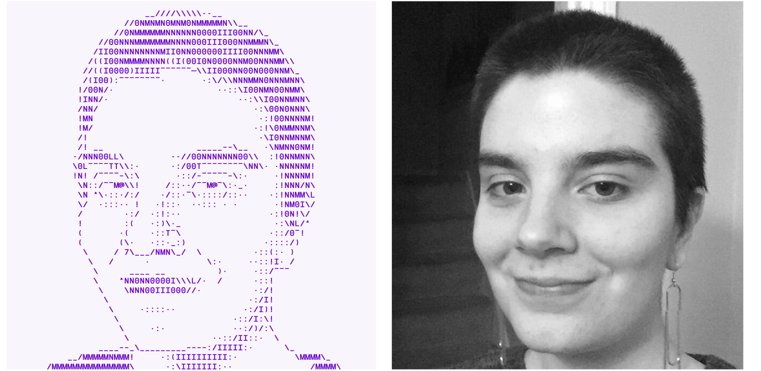 ASCII self portrait - image 1 - student project
