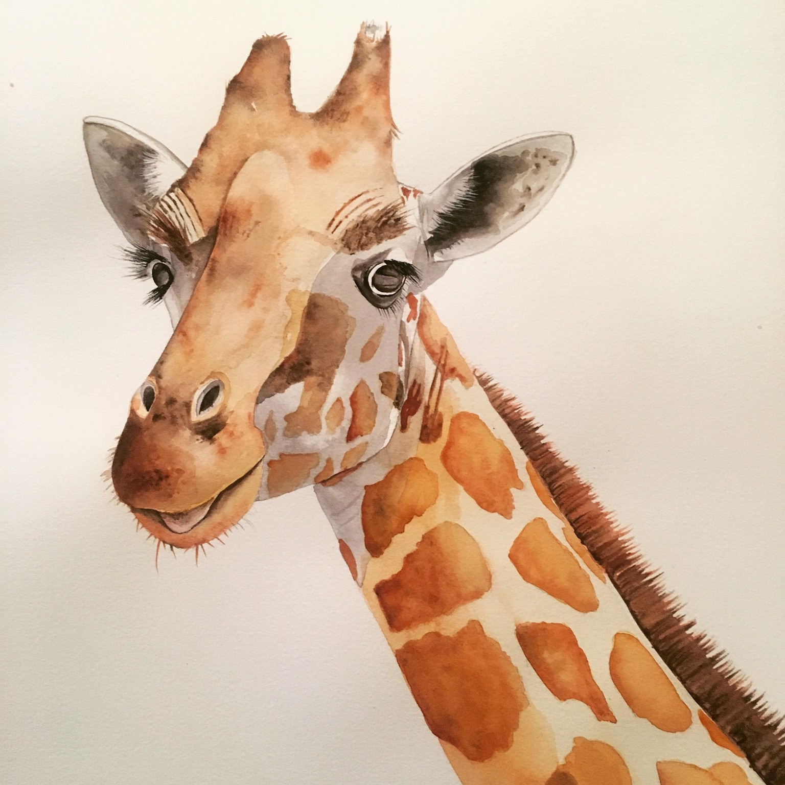 Watercolour Giraffe - image 1 - student project