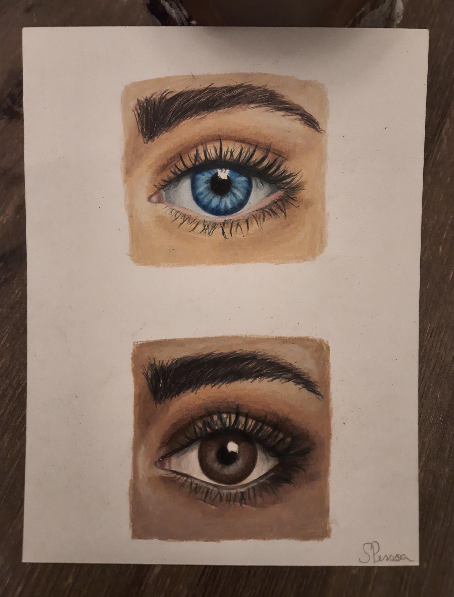 Colored pencil eyes - image 1 - student project