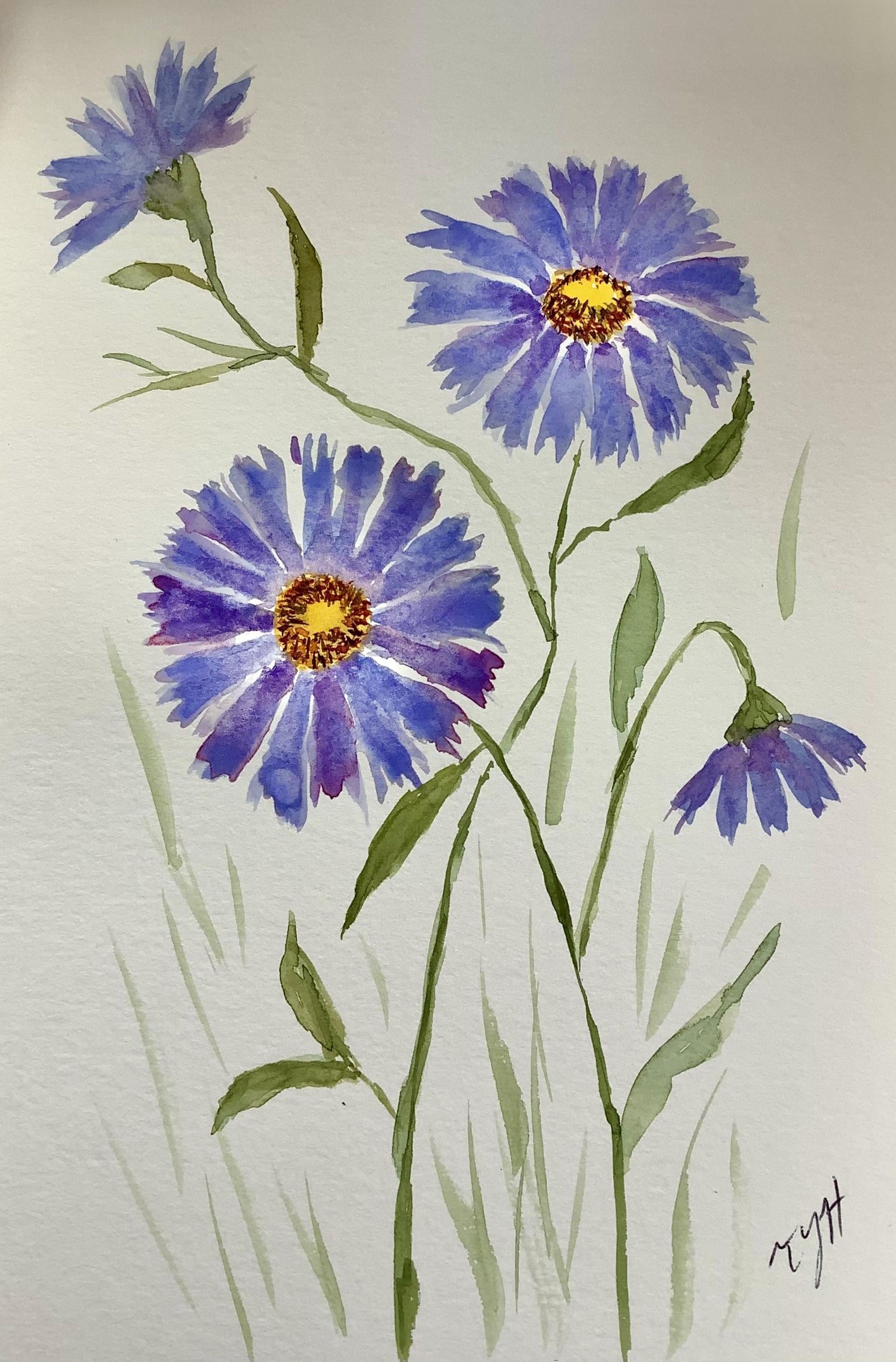 Floral watercolor challenge - image 2 - student project