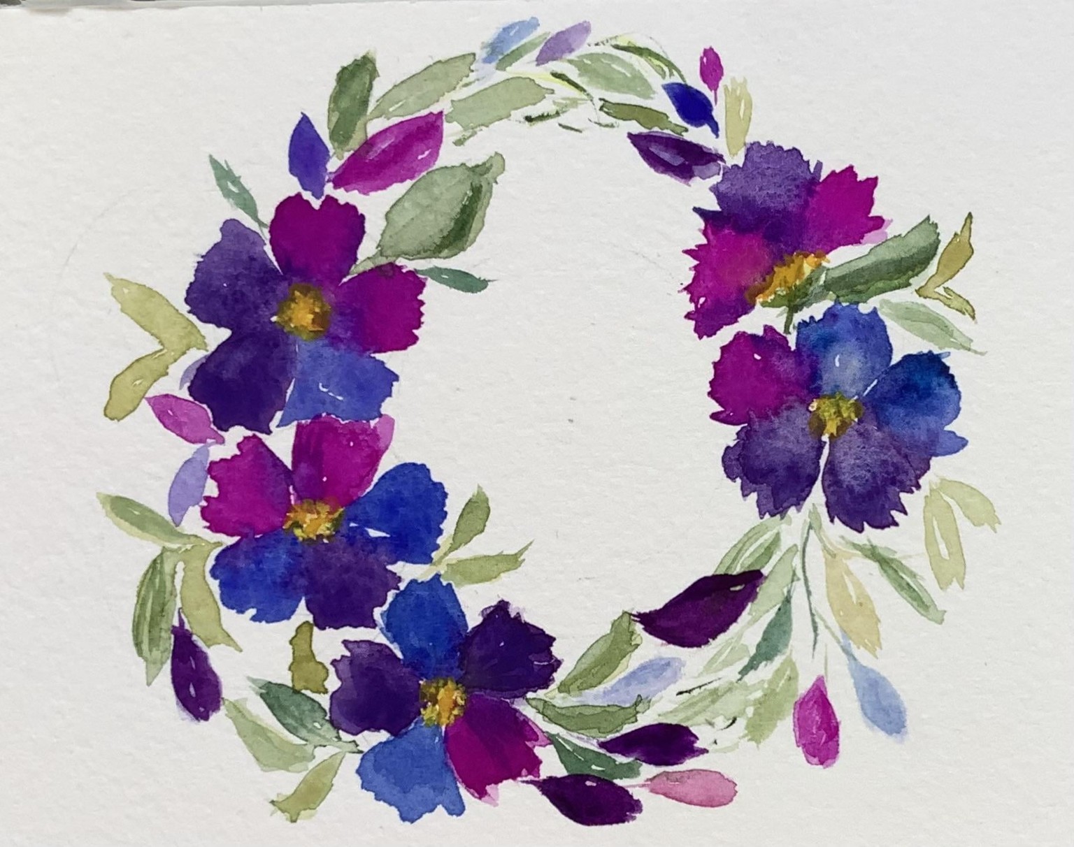 Floral watercolor challenge - image 4 - student project
