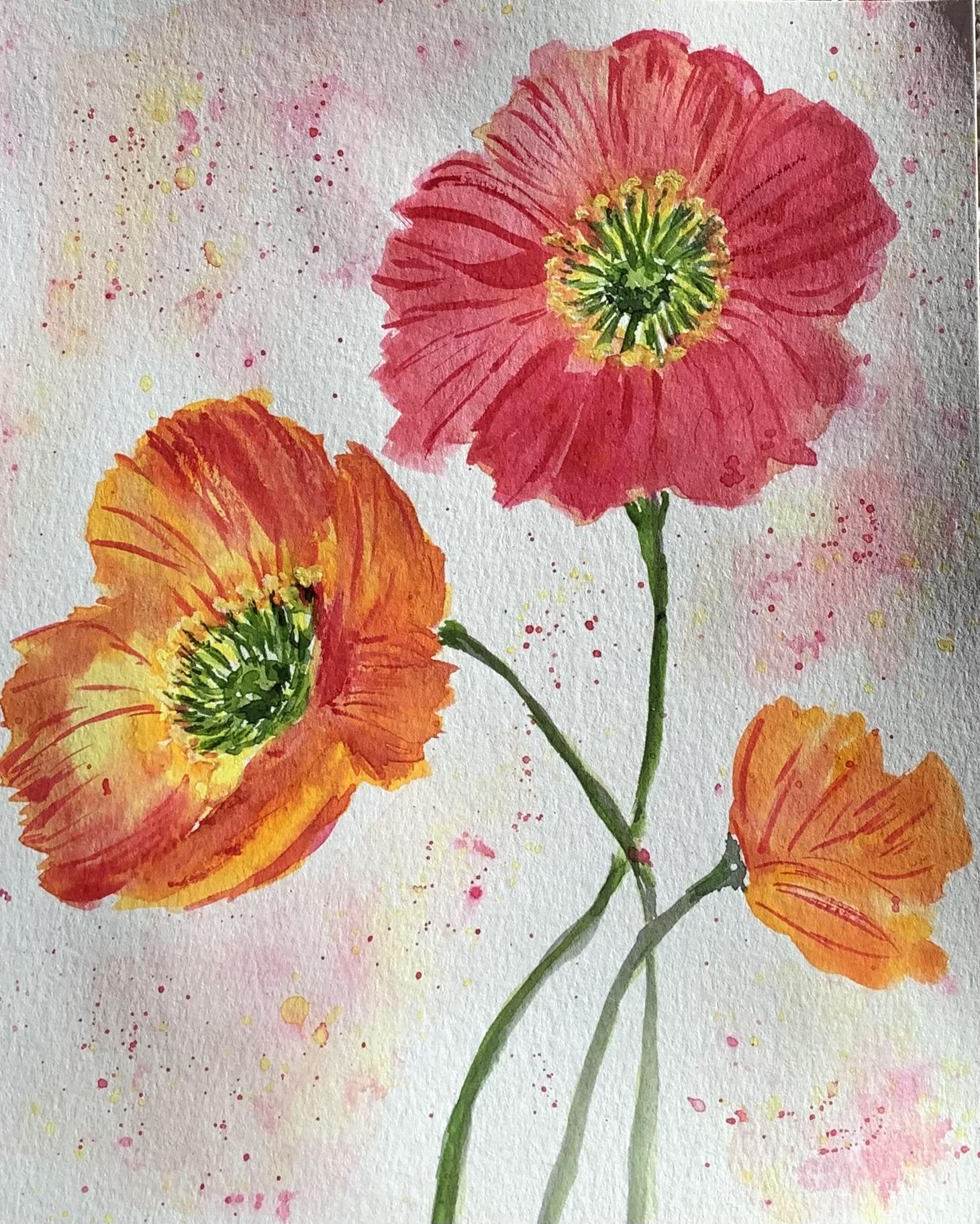 Floral watercolor challenge - image 6 - student project
