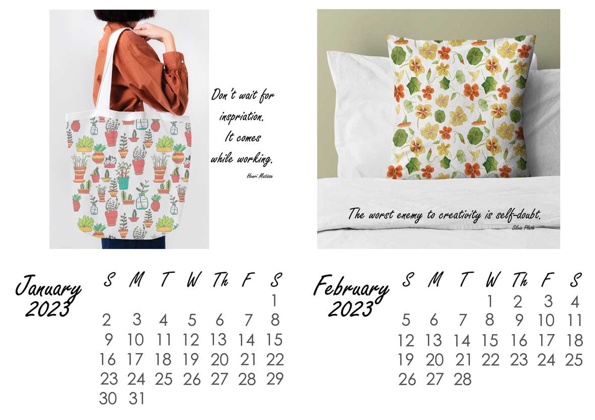 2023 inspiration calendar - image 1 - student project