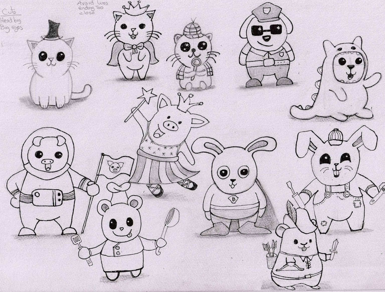 Critters in costumes - image 1 - student project