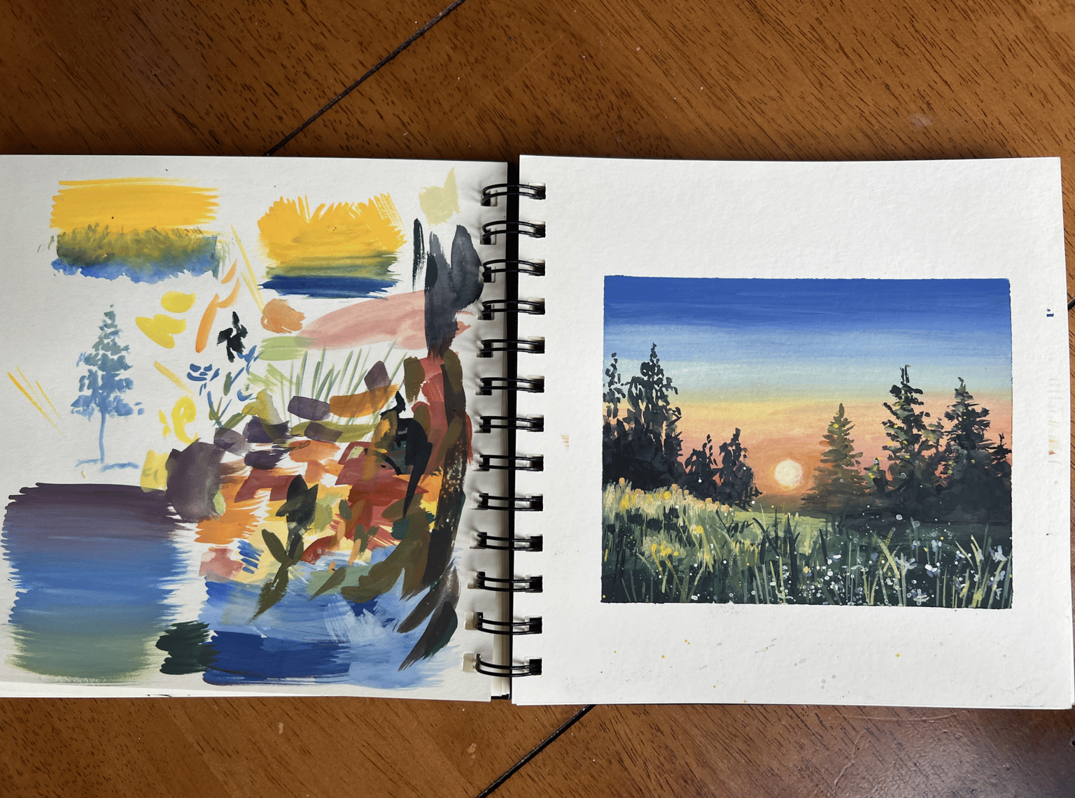 Sunset Landscape in Sketchbook - image 2 - student project