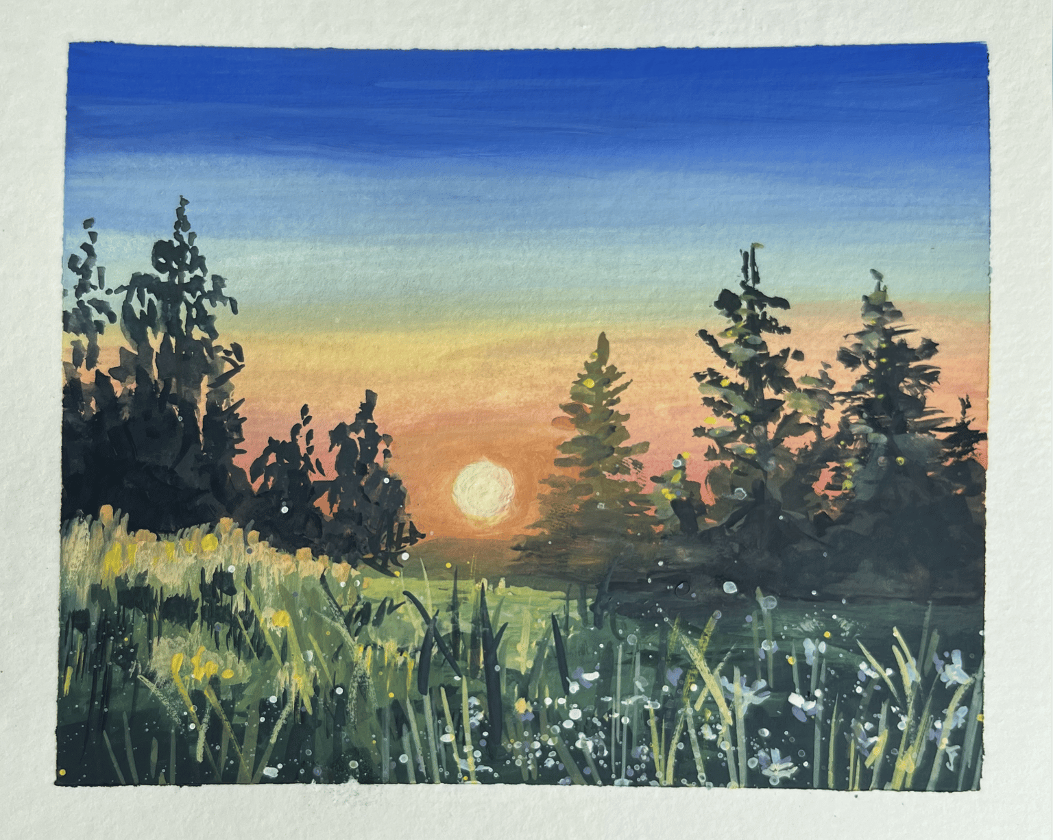 Sunset Landscape in Sketchbook - image 1 - student project
