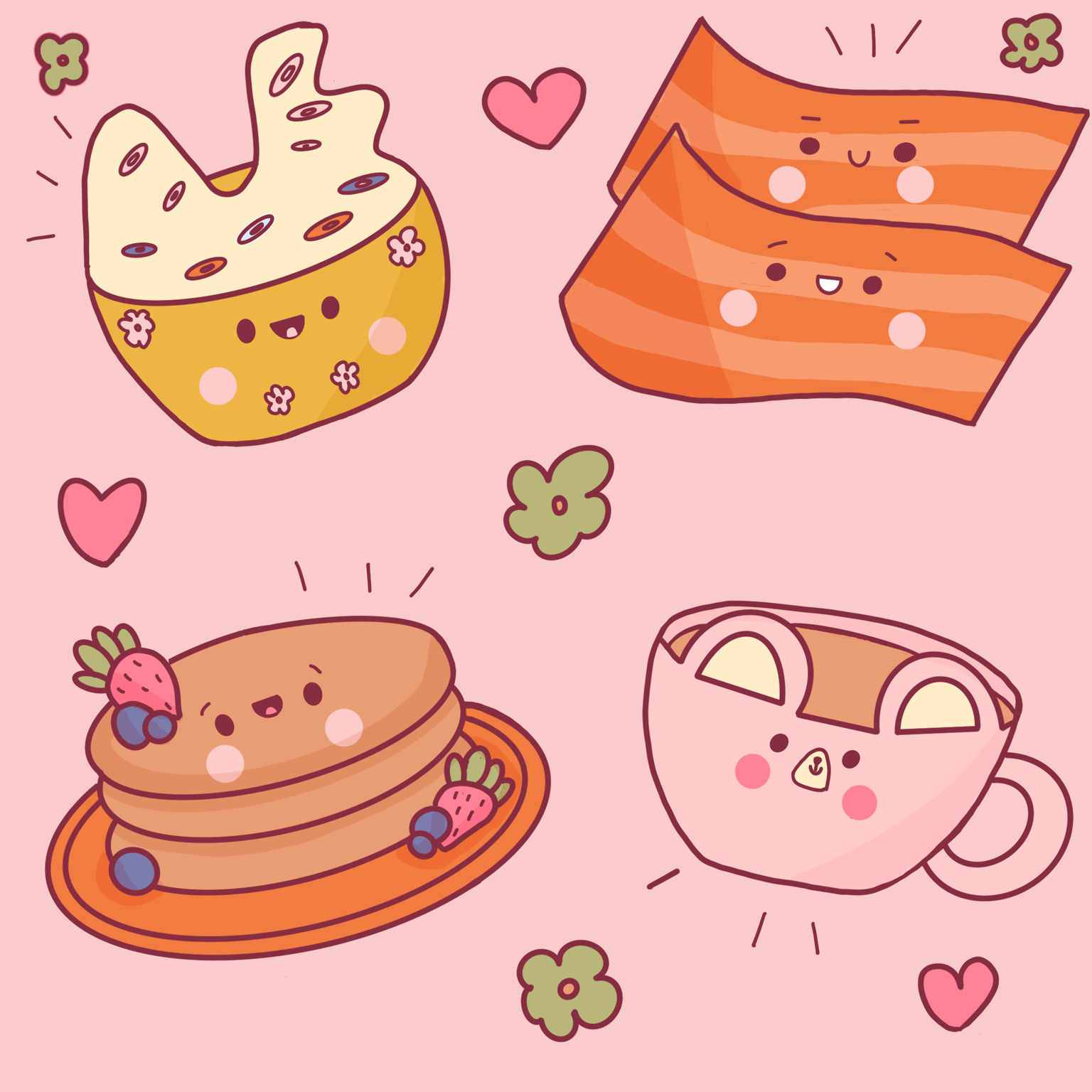 Breakfast Kawaii Drawing - image 1 - student project