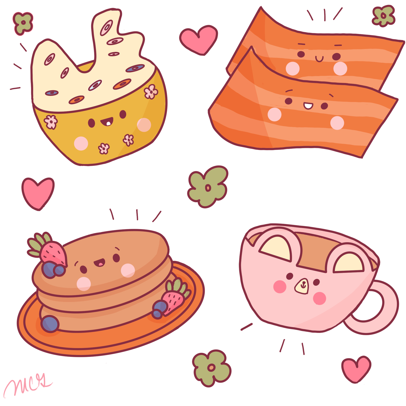 Breakfast Kawaii Drawing - image 2 - student project