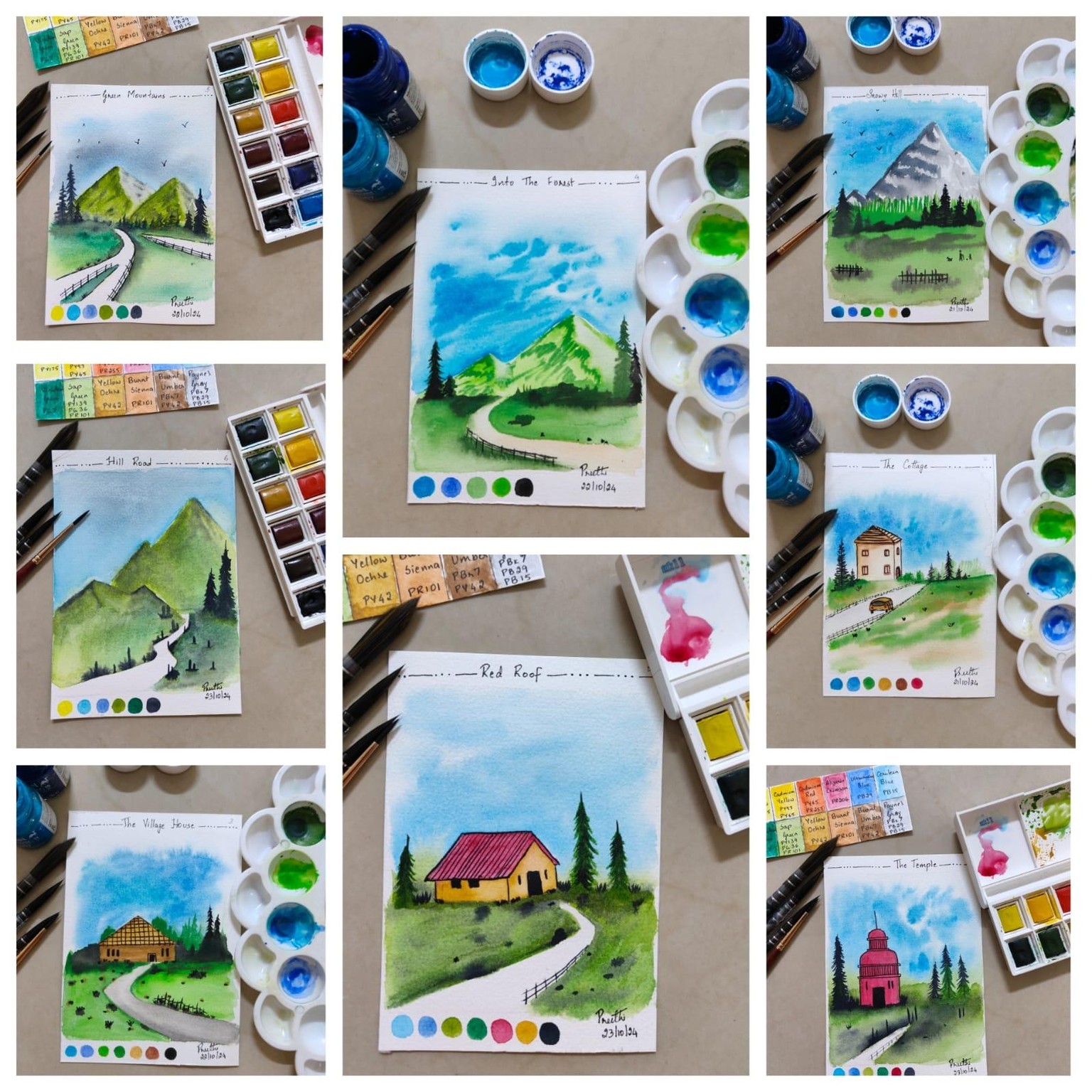 8 Days of Watercolor Landscape with Rutvik - image 3 - student project
